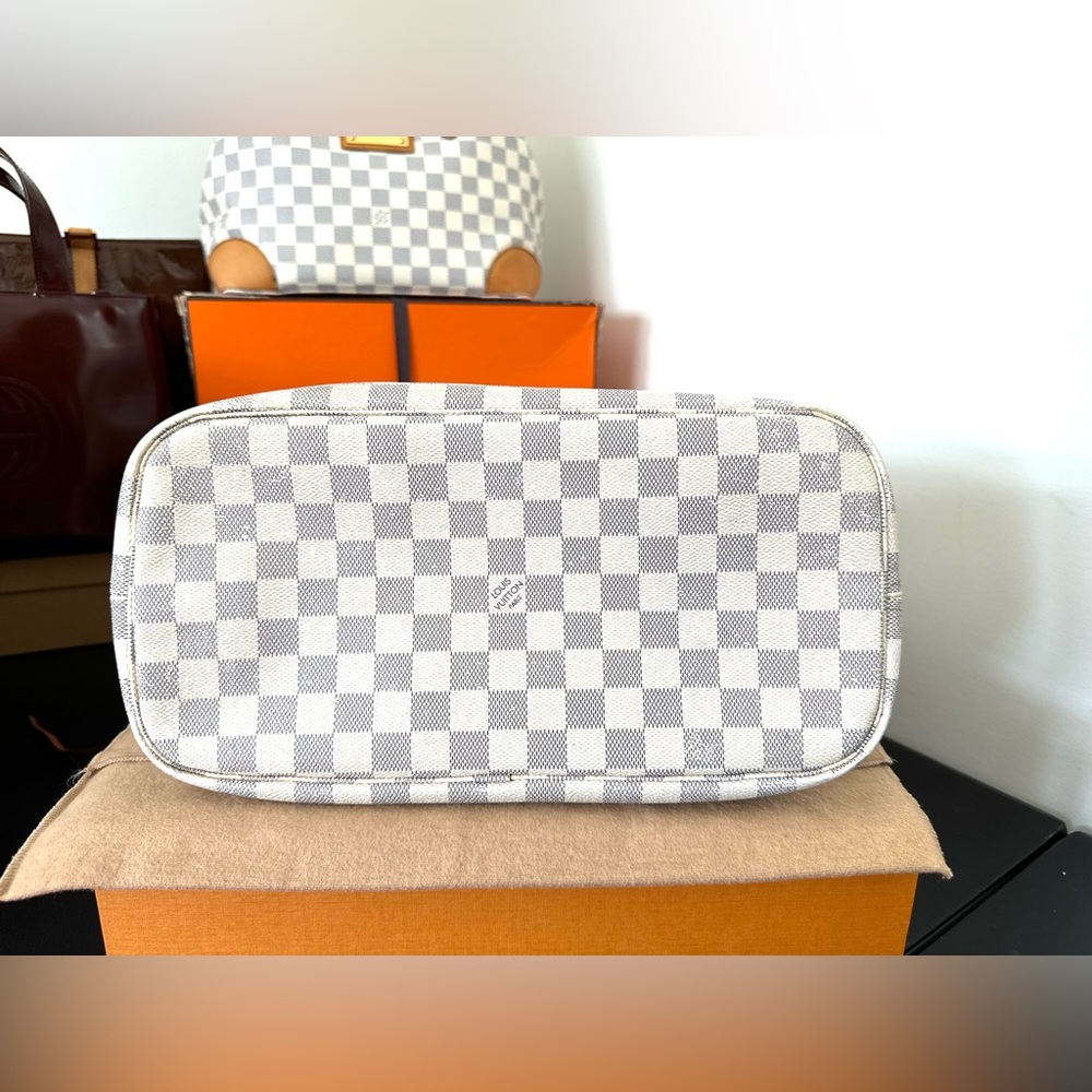 Authentic Louis Vuitton Neverfull Damier Azur Tote Bag Made in France SA0121 - Picture 11 of 16